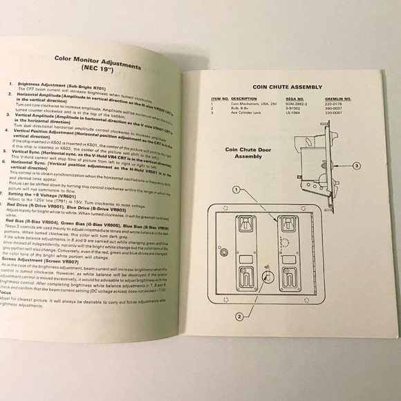 Vintage 1981 Pulsar Owners Manual Gremlin Sega Arcade Game Manual - Picture 7 of 12